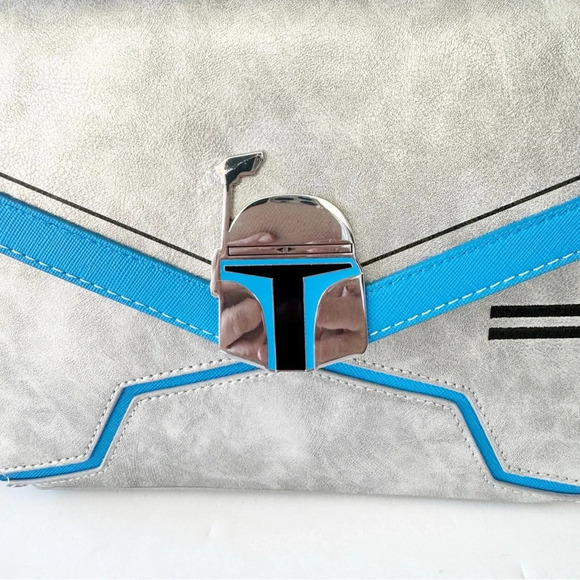Loungefly Jango Fett Crossbody Bag Purse‎ Chain Strap Disney Star Wars New w Tag - Picture 11 of 11